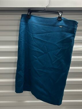 Tahari ASL Teal Pencil Skirt